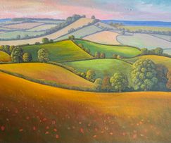 Evening lark song. Small Down Knoll, Chesterblade 90cm x 60cm £750